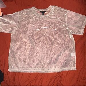 Forever 21 Large Sheer Gold Swim Cover-Up Top